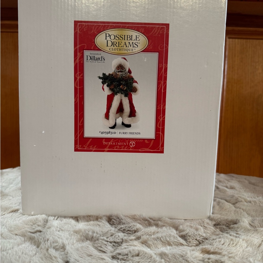 Possible Dreams “Furry Friends” African American Santa - Picture 3 of 6